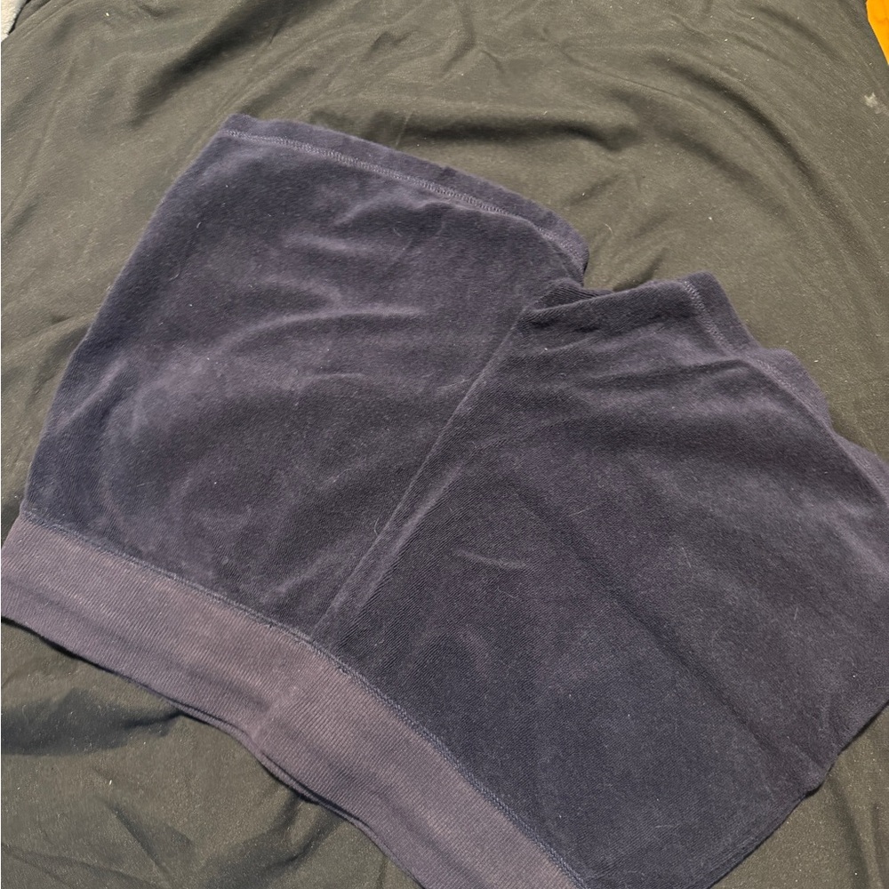 Michael Kors Blue velour shorts with Gold Accent